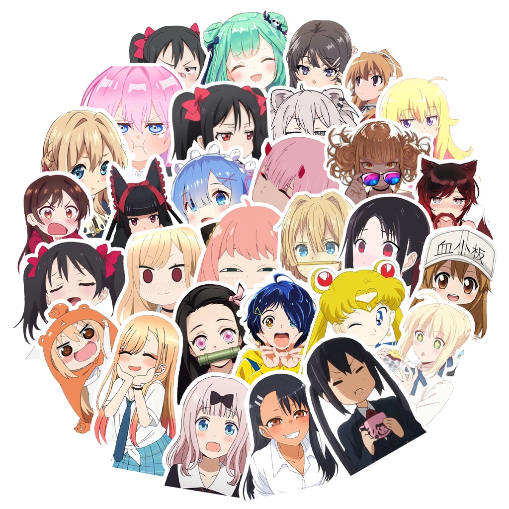 Kawaii Girl Anime Sticker Pack (35pcs) | Shopee Malaysia