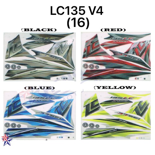 LC135 LC NEW V2 / V3 / V4 / V5 / V6 (16) STICKER BODY STRIPE YAMAHA ...