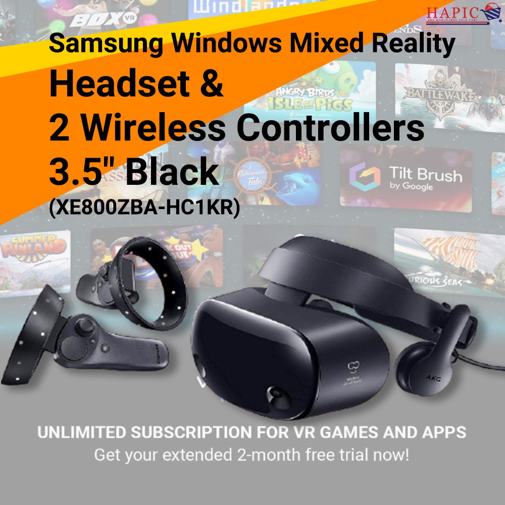 Samsung HMD Odyssey+ Windows Mixed Reality Headset with 2 Wireless  Controllers 3.5