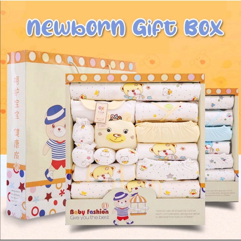 17pcs set Cotton newborn baby clothes newborn gift box set filled with ...