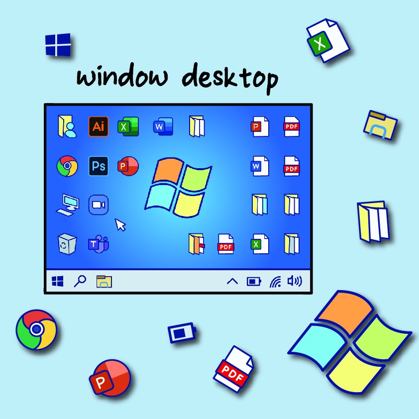 Windows Cute Sticker Sheet | Shopee Malaysia