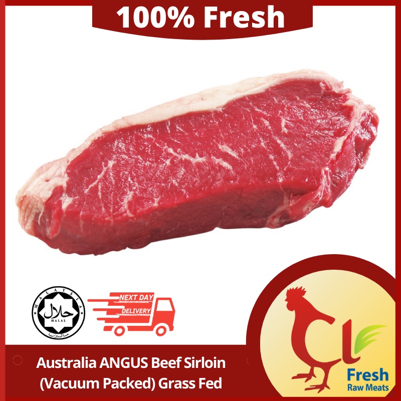 Australia ANGUS Beef Sirloin 200-300g (Vacuum Packed) Grass Fed ...