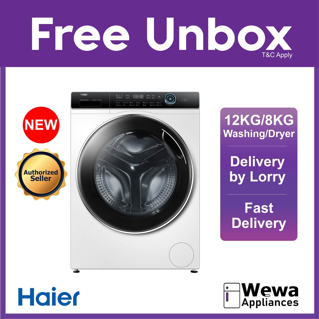 Haier Front Load Washer & Dryer HWD120-B14979 DD Inverter | Shopee Malaysia