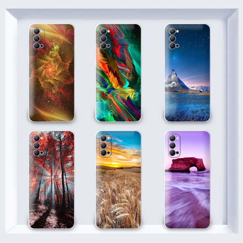 Cute Couple For Oppo Reno 4 4G Phone Case TPU Shockproof Soft Cover ...