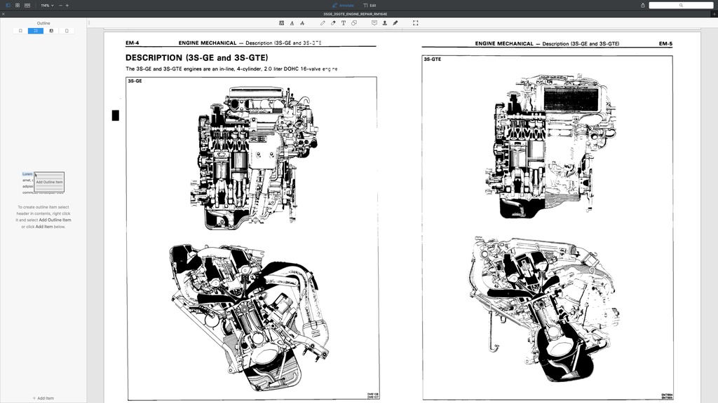 TOYOTA ENGINE 3S-GE / 3S-GTE/ 5S-FE SERVICE REPAIR WORKSHOP MANUAL ...