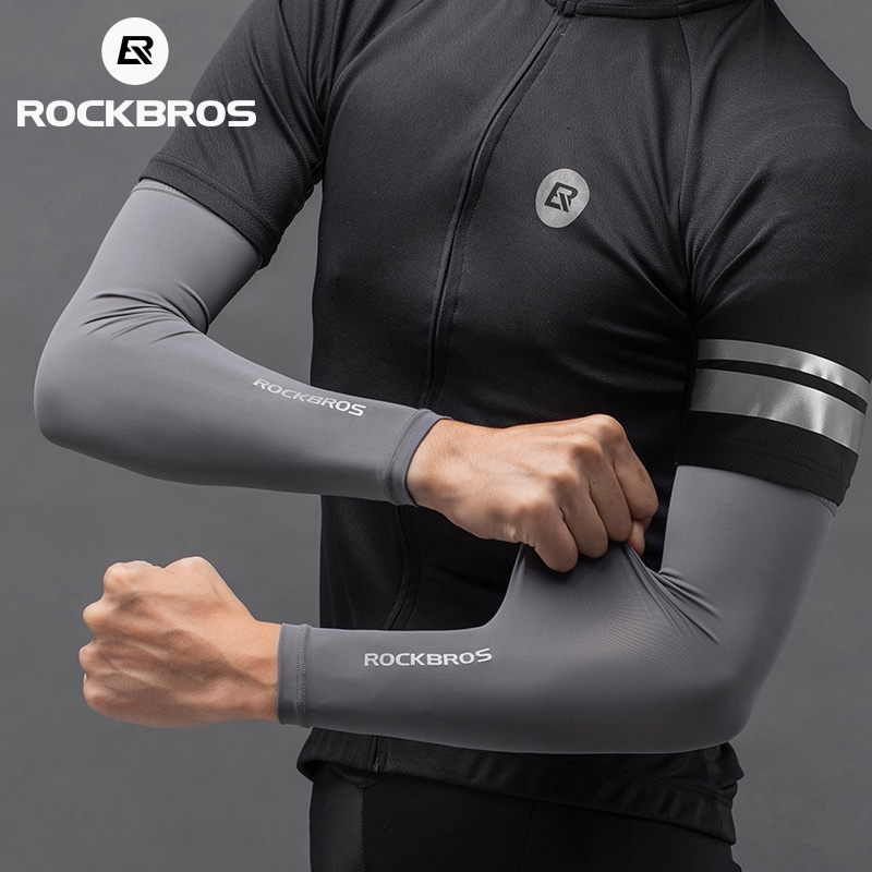 ROCKBROS Ice Silk Sun Protection Cycling Arm Sleeves Cool Breathable