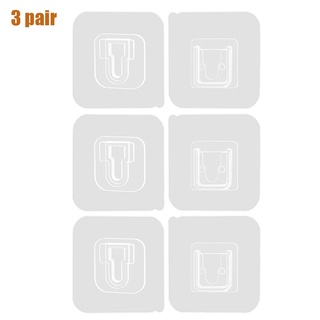 5 Pairs Double Sided Adhesive Wall Hooks Wall Hanger Transparent