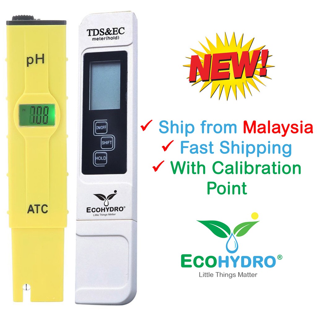 READY STOCK (Bundle Buy) pH Meter TDS EC 3-in-1 Water Purity PPM ...
