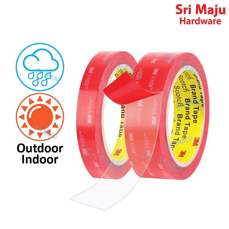 MAJU 3M VHB 4910 Quality Outdoor Permanent Transparent Acrylic