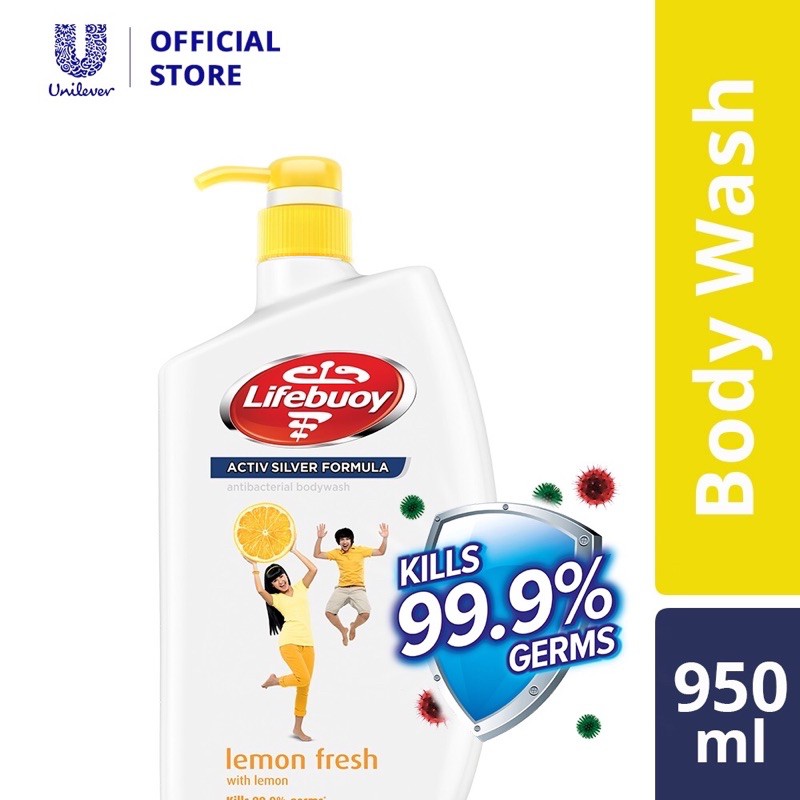 Lifebuoy Lemon Fresh Antibacterial Shower Gel (950ml) Shopee Malaysia