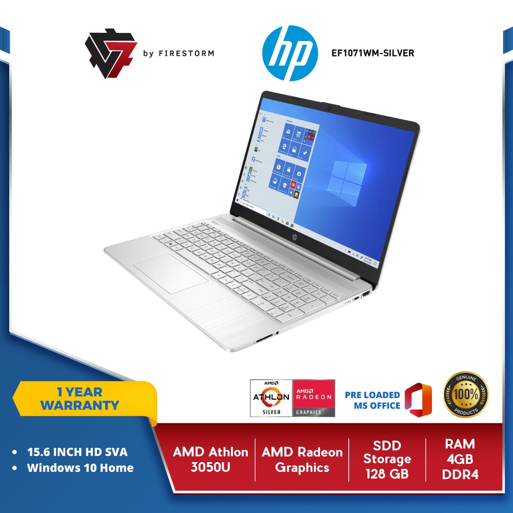 Hp 15 Ef1071wm Silver Imported Us Model Shopee Malaysia 1641