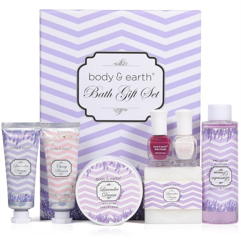 🔥 GIFT SET 🔥BODY & EARTH 8 Pcs Gifts for Women Lavender/Rose Scented