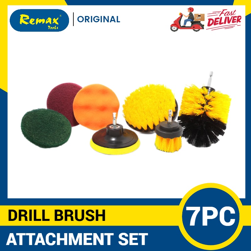 Remax Drill Brush Attachments Set, Scrub Pads & Sponge, Buffing Pads