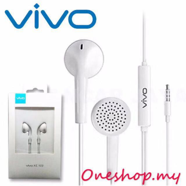 Vivo XE100 3.5mm Jack Handsfree Headset Earphones Headphone With Mic