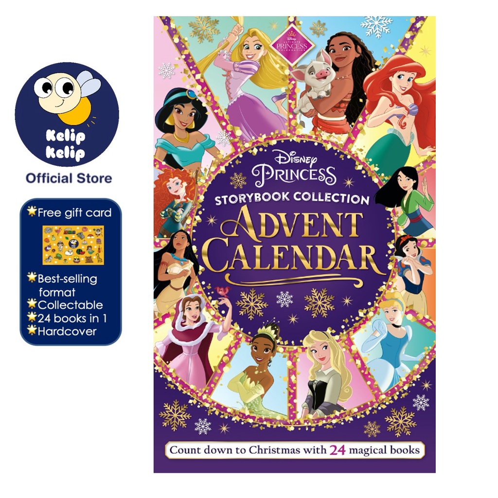 Disney Princess Storybook Collection 24 Books Gift Set Holiday Advent ...