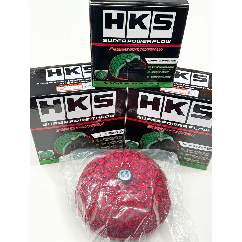 HKS Super Power Flow Reloaded Filter in Red filter element available in
