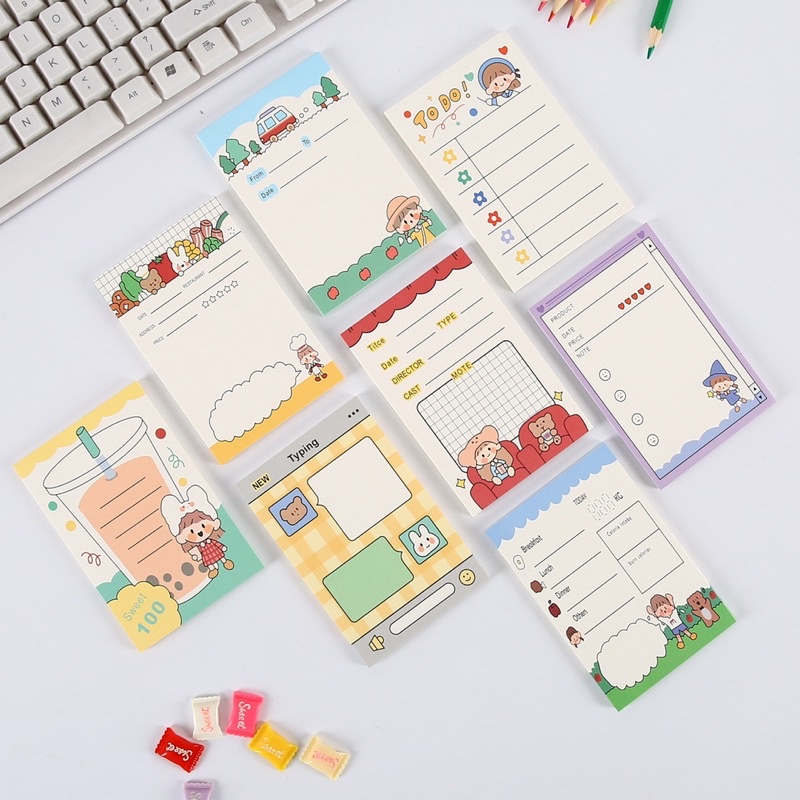 Compact note Paper Many Super cute And Very Handy Models | Shopee Malaysia