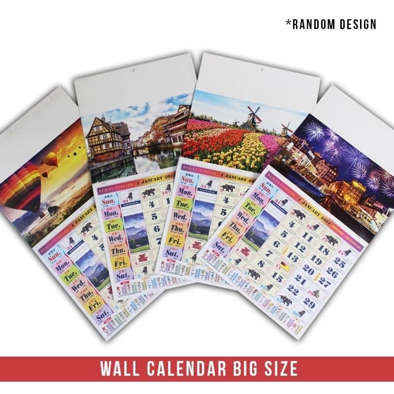 2024 New Year Wall Calendar / Kalendar Kuda 2024 48.5CM x 27CM Shopee