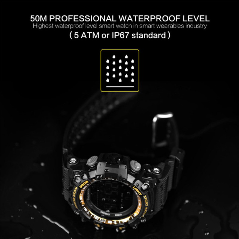 LOKMAT IP67 waterproof smart watch Bluetooth outdoor sports health tracker for iOS Android fitness bracelet Shopee Malaysia