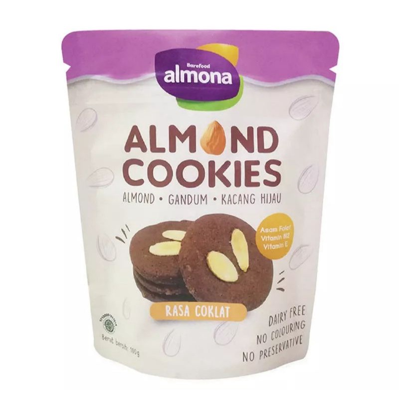 Almona Almond Cookies Chocolate Pouch - 100gr | Shopee Malaysia