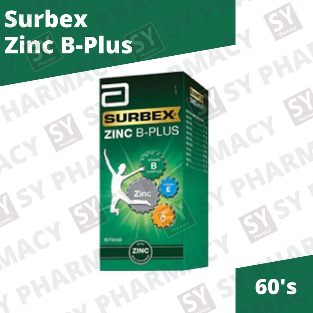 Abbott Surbex Zinc B-Plus 60's/2x60's (Exp: 06/2024) | Shopee Malaysia