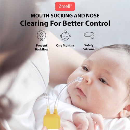 Suction baby deals nose with mouth