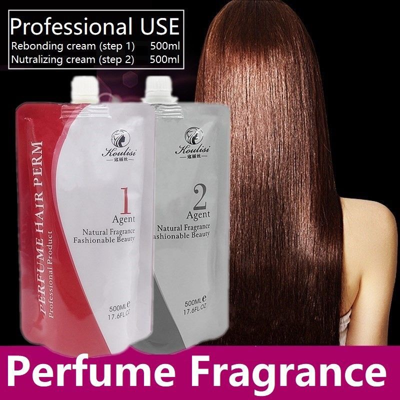 500ml x 2 Korea Hair Straighten Rebonding Cream Professional Salon Use Shopee Malaysia