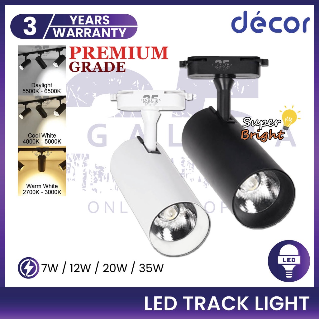 DECOR LED Track Light 7W 12W 20W 35W Spotlight Ceiling Lighting Track ...