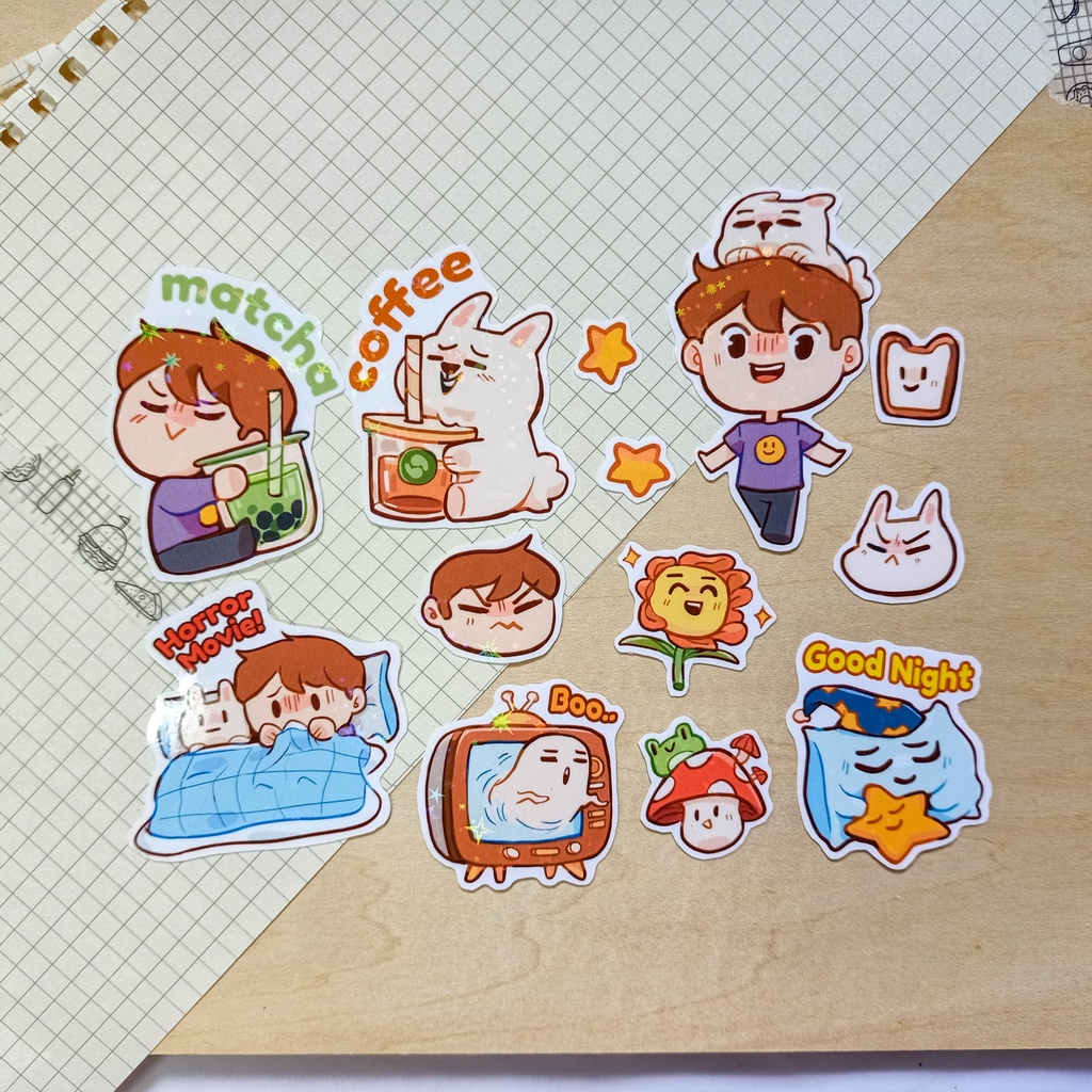 Favourite Routine Cute Sticker Pack | Shopee Malaysia