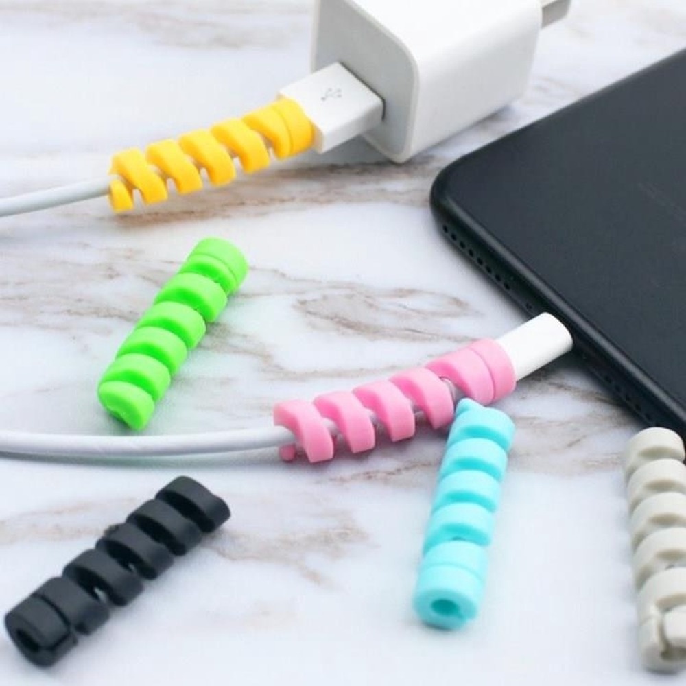 2Pcs Spiral Cable Protective Cover Data Line Wire Cable Protector ...