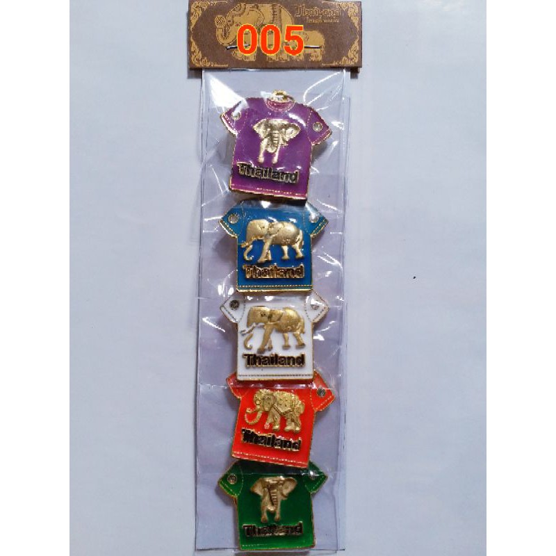 Thai Souvenirs Keychains Of Thailand All Types Assorted Colors 5 Pieces