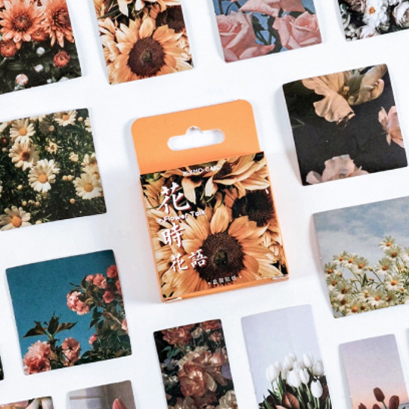 46 Pcs Boxed Flower Series Stickers Student Handbook Deco DIY Stickers ...