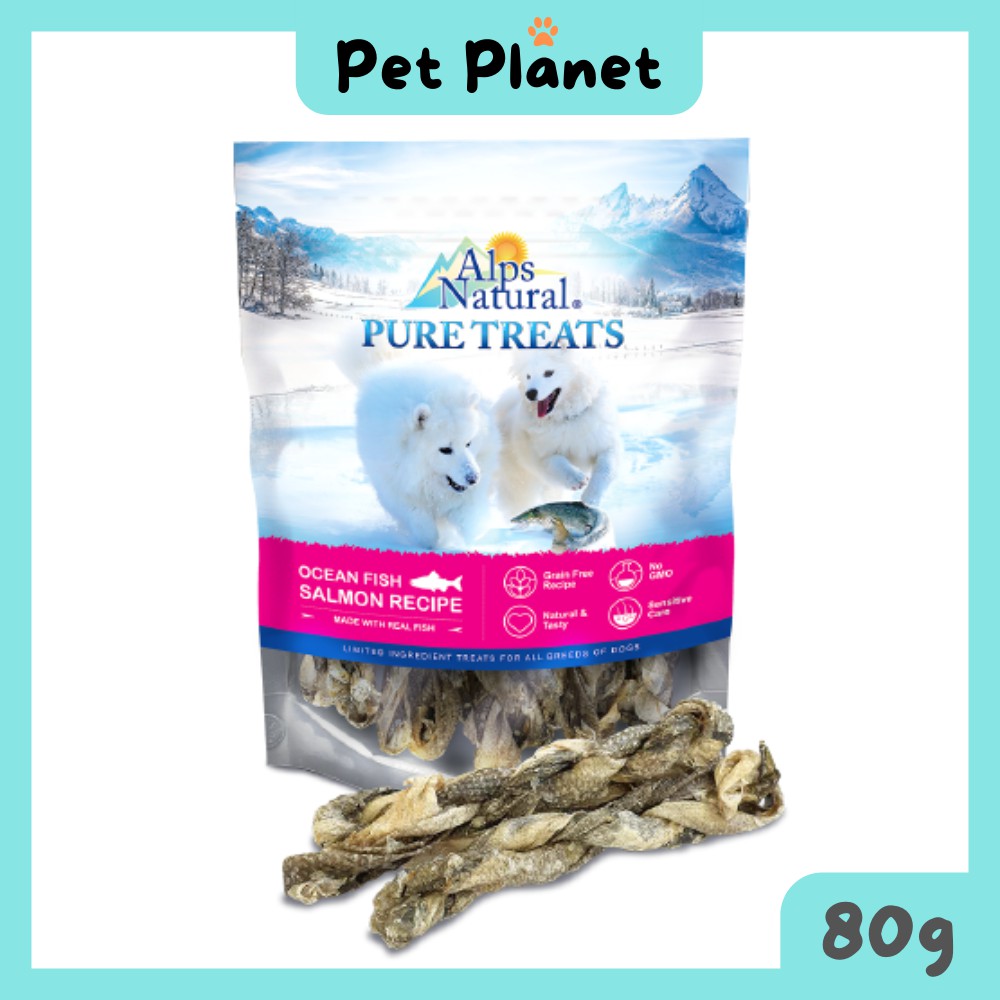 Alps Natural Pure Treats Salmon Recipe COD Twister 80g | Shopee Malaysia