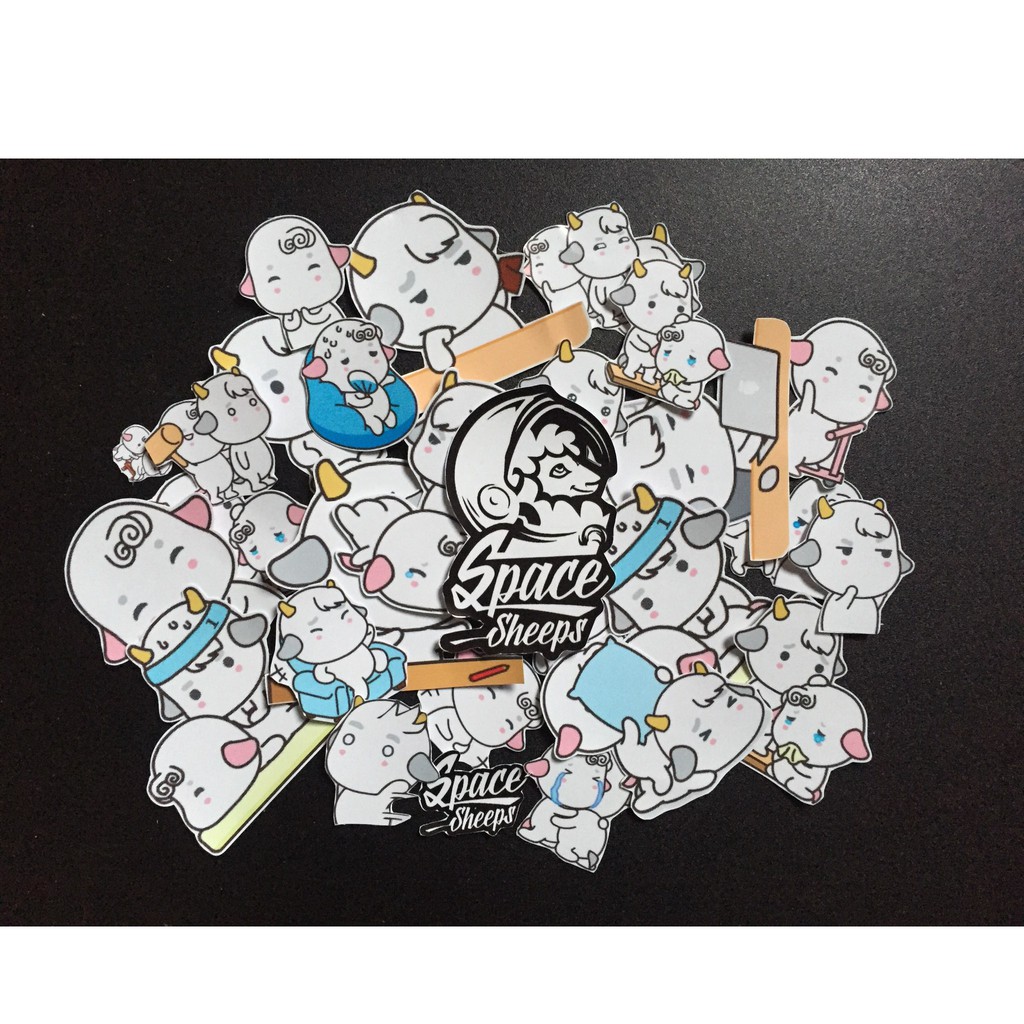 Super Cute Sheep Sticker, Spacesheeps model | Shopee Malaysia
