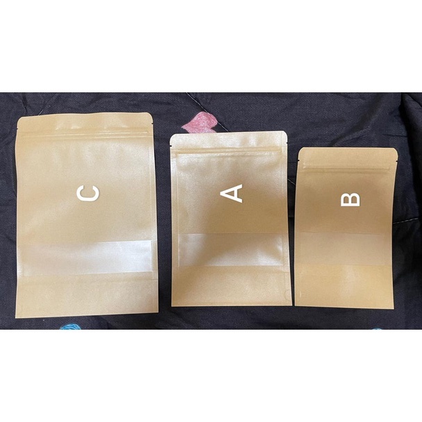 [𝗖𝗹𝗲𝗮𝗿𝗮𝗻𝗰𝗲 𝘀𝘁𝗼𝗰𝗸] Kraft Paper bag Kraft Paper Ziplock bag with window