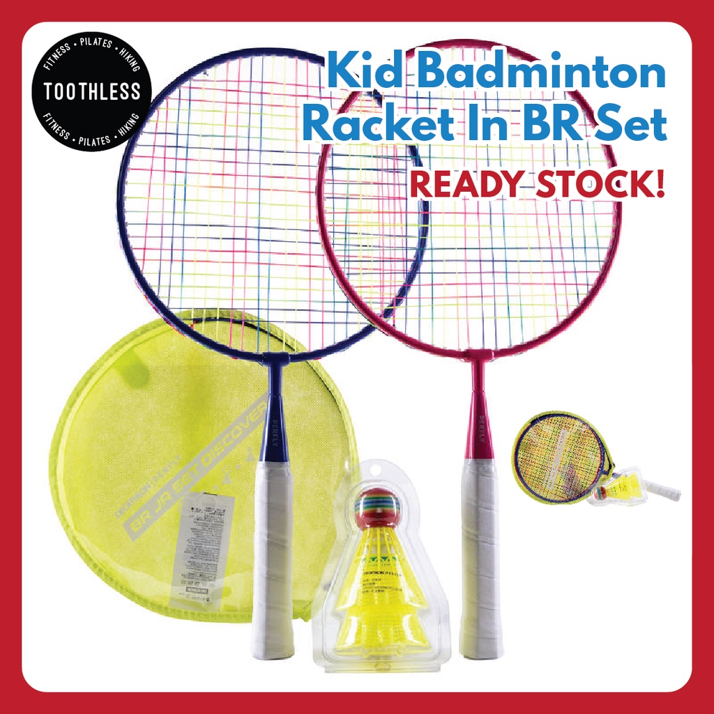 🏸READY STOCK 🏸 Kid's Badminton Racket and Shuttercock Set Raket ...