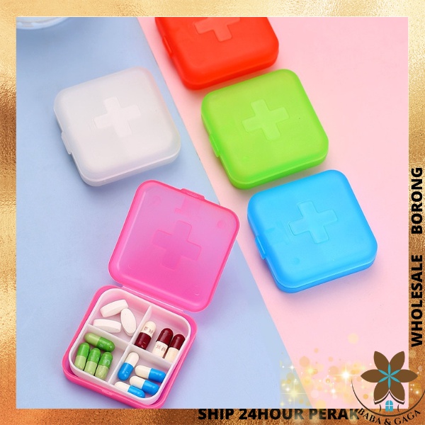 Pocket Travel Pill Box Portable Detachable Medicine Case Ubat Kotak ...