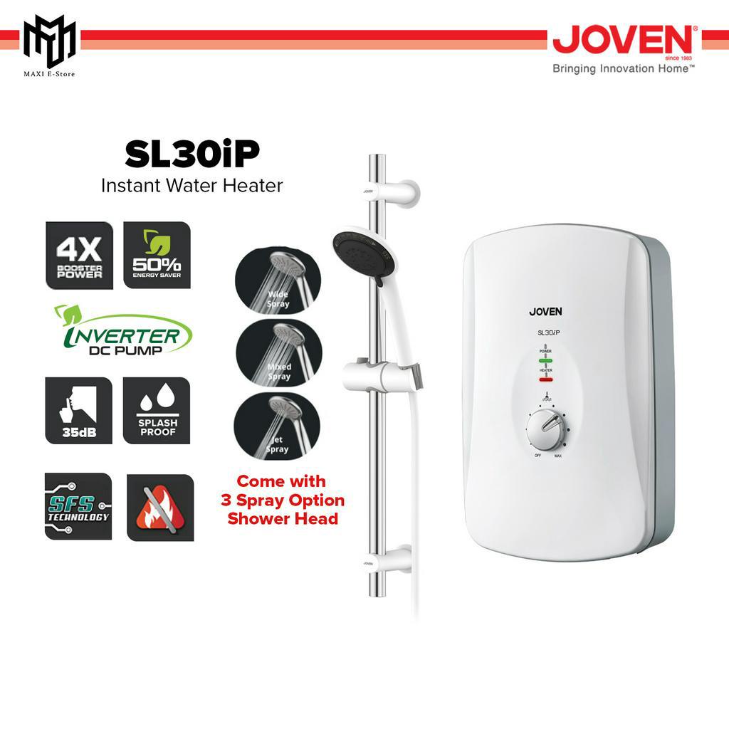 Joven Instant Shower Water Heater With Inventer DC Silent Pump - White ...