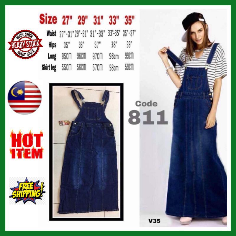 Denim overall skirt size cheap chart