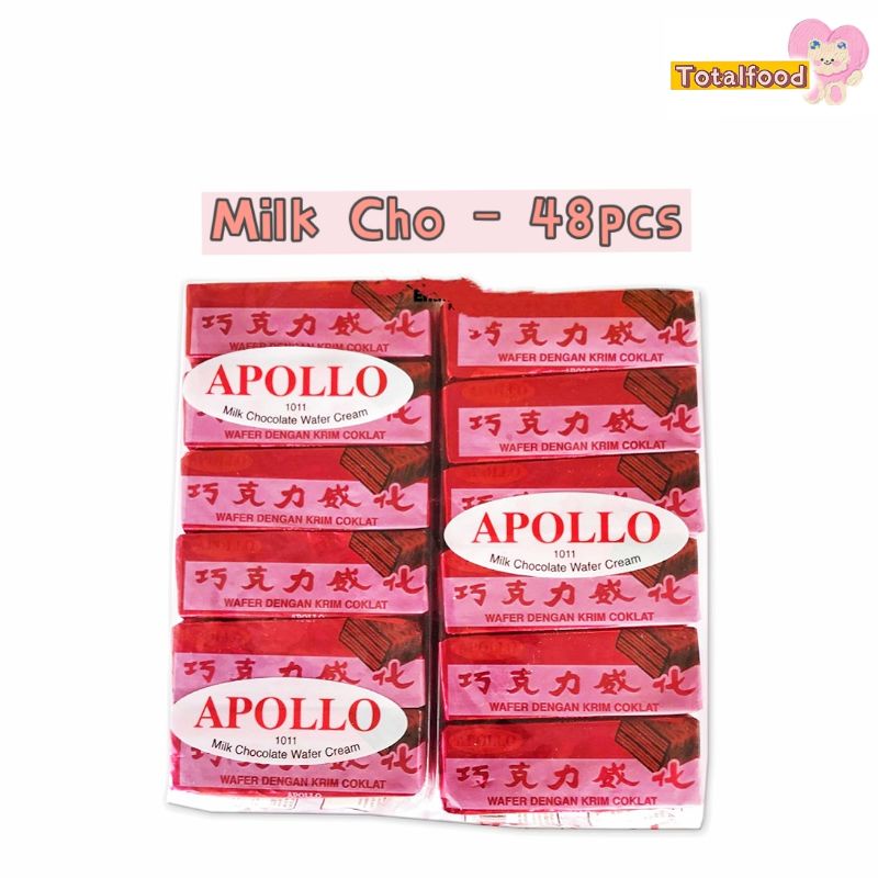 48pcs x 12g Apollo Milk Wafer Cream 1010 / Milk Chocolate Wafer Cream ...