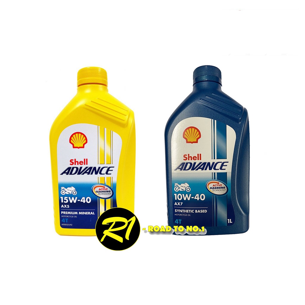 SHELL ADVANCE 4T AX5 AX7 10W40 15W40 ENGINE OIL MOTORCYCLE 1L PREMIUM ...