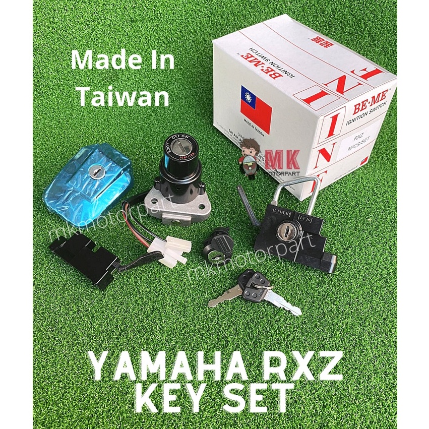 Yamaha RXZ , RXZ135 Ignition Main Switch & Tank Cap COMPLETE Key Set ...