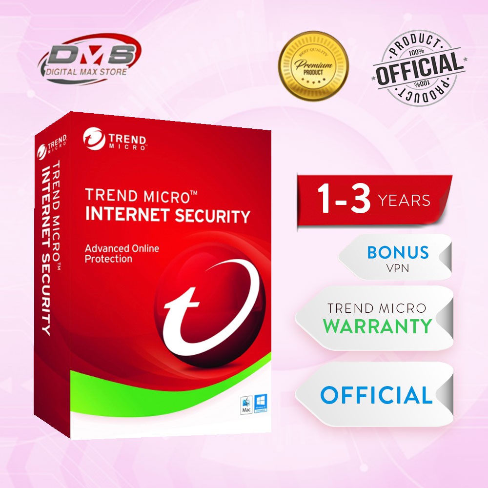 Trend Micro Security Antivirus 2024 Version Genuine License