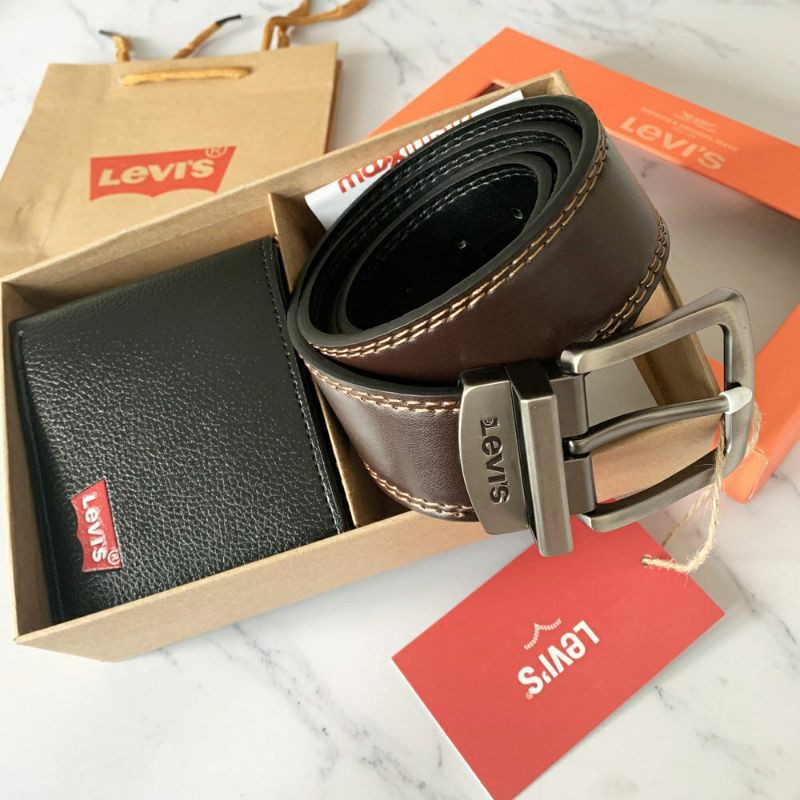 MEN S Belt 120cm Men s LE VIS Cowhide Leather Belt Bundle Pack