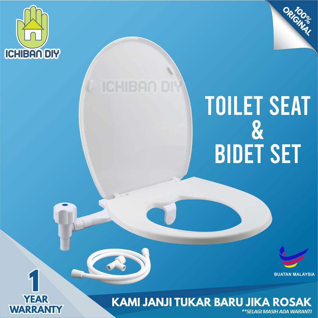 Toilet Seat And Bidet Set Non Electric Toilet Bowl Water Spray Set Cover