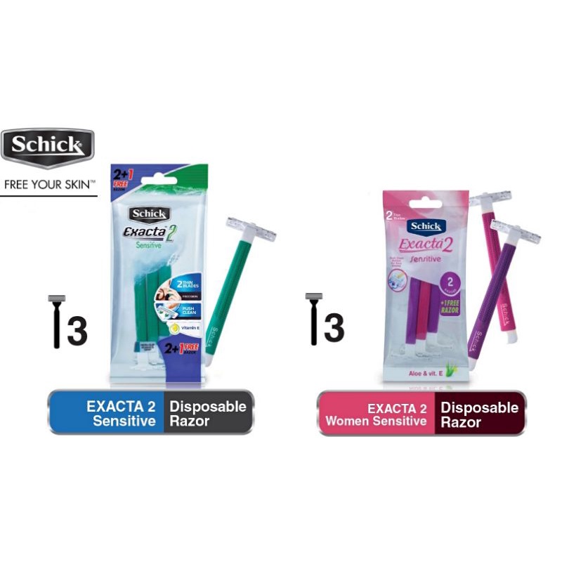 tkm-schick-exacta-2-sensitive-disposable-razor-2-1-pcs-shopee