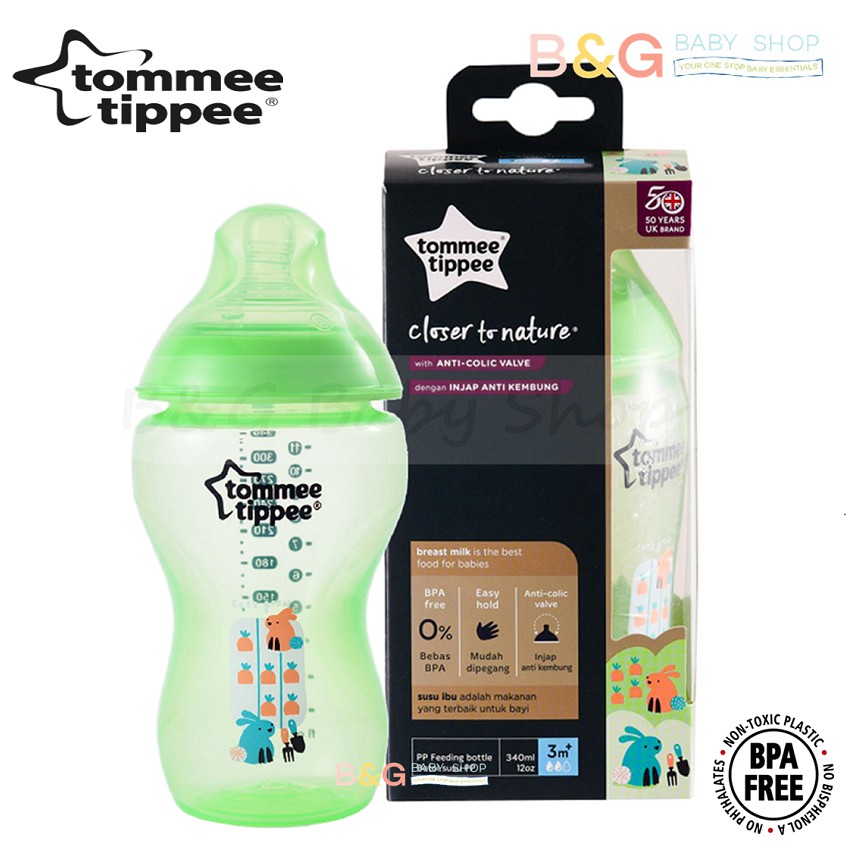 Tommee Tippee CTN Tinted Feeding Bottle 340ml 12oz Green BOTOL