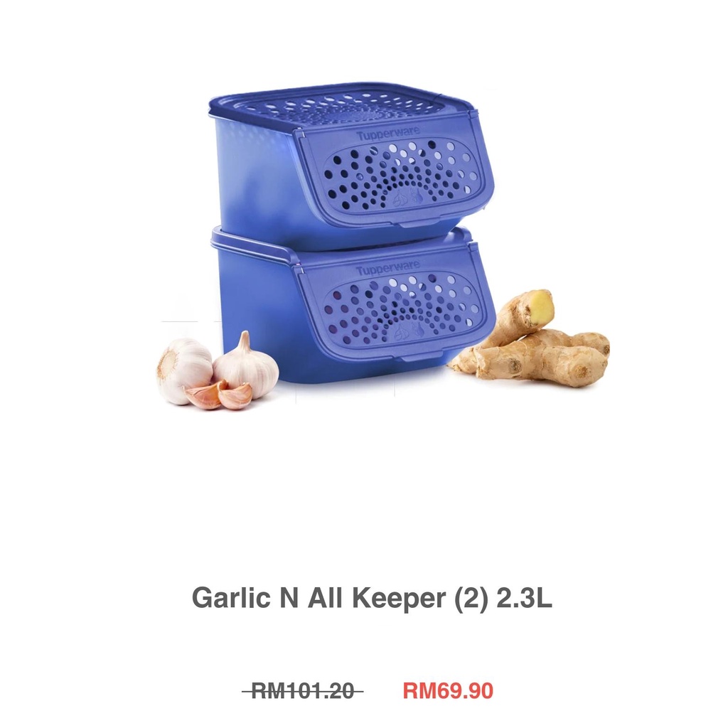 Tupperware garlic keeper 2.3 liter 1 pc Shopee Malaysia