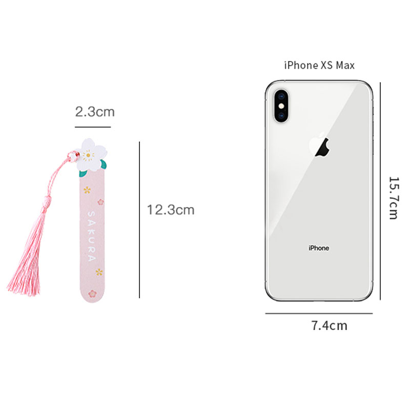 Cute Cherry Blossom Tassel Bookmark Creative Student Measuring Ruler ...