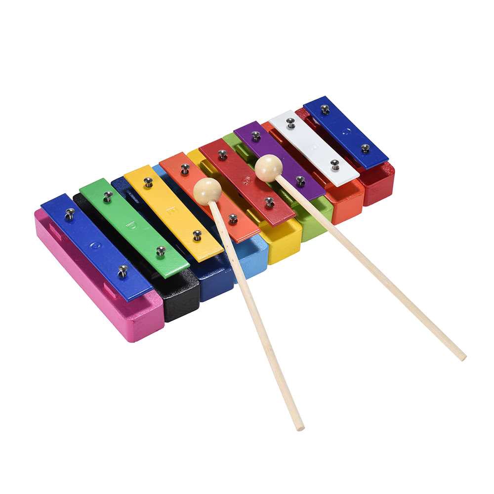 Deluxe Colorful 8 Note Glockenspiel Resonator Bells Set Percussion Musical Shopee Malaysia
